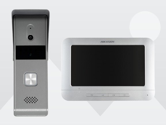 Комплект домофон + вызывная панель Hikvision DS-KIS203T